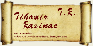 Tihomir Rasinac vizit kartica